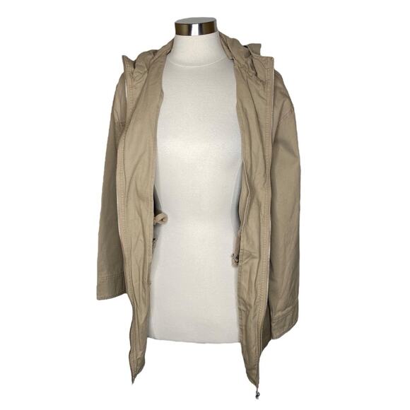 Asos Design Oversized Washed Hooded Parka with Cargo Pockets in Sand Women’s 4 - Picture 5 of 14